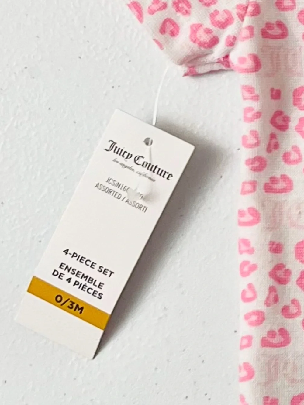 NWT✨Pink Juicy Couture 4-Piece Infant Girl Outfit Set Size 0-3 Months